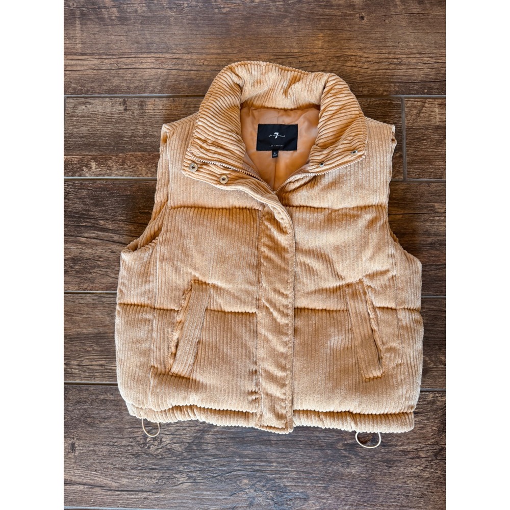 7 For All Mankind Womens Corduroy Puffer Vest
